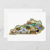 ヴィンテージルイスビルレキシントンケンタッキーの地図 ポストカード (正面/裏面)