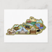 ヴィンテージルイスビルレキシントンケンタッキーの地図 ポストカード (正面)