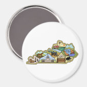 ヴィンテージルイスビルレキシントンケンタッキーの地図 マグネット (正面/裏面)