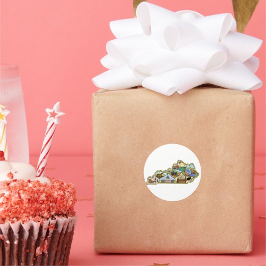 ヴィンテージルイスビルレキシントンケンタッキーの地図 ラウンドシール (パーティー)