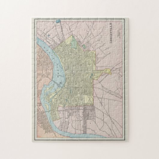 ヴィンテージルイビルKYの地図（1901年） ジグソーパズル (縦)