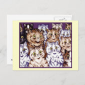 ヴィンテージルイワインワンダーメント猫はがき ポストカード (正面/裏面)