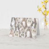 ヴィンテージルイワーインキャットカード カード (黄色い花)