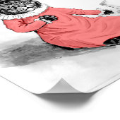 ヴィンテージルイワーインキャットピローファイトポスタープリント ポスター (角)