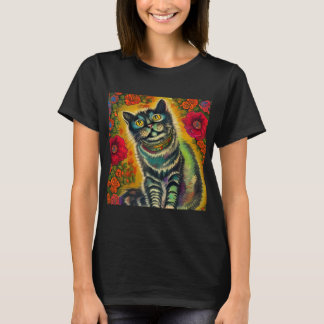ヴィンテージルイワーインスタイル猫 Tシャツ