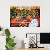 ヴィンテージルイ・ヴァイン植物学キャットアートポスター ポスター (ホームオフィス)