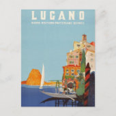 ヴィンテージルガノリイタリアンゾートスイス ポストカード (正面)