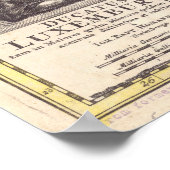 ヴィンテージルクセンブルクの地図(1730) ポスター (角)