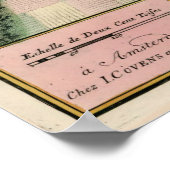 ヴィンテージルクセンブルク市の地図(1744) ポスター (角)