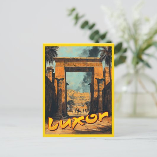 ヴィンテージルクソール – タイムレスエジプトエレガンス ポストカード (スタンド正面)