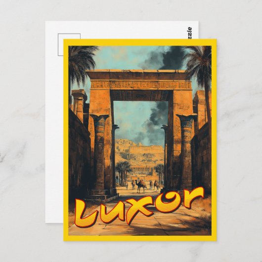 ヴィンテージルクソール – タイムレスエジプトエレガンス ポストカード (正面/裏面)