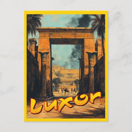 ヴィンテージルクソール – タイムレスエジプトエレガンス ポストカード (正面)
