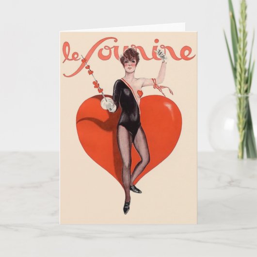 ヴィンテージルソリアフェンサーグリーティングカード カード (正面)