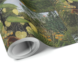 ヴィンテージルソーでタイガーとバッファローの戦い ラッピングペーパー