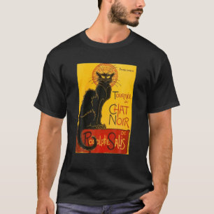 ヴィンテージルチャットノワールブラックキャットパリ Tシャツ