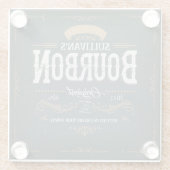 ヴィンテージルックアドネームアメリカンバーボンウイスキーバー ガラスコースター (裏面)