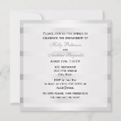 ヴィンテージルックアールデコプルームBlk Wht SQ婚約 招待状 (裏面)