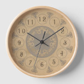 ヴィンテージルックアールヌーボー 壁時計 (正面)