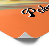 ヴィンテージルックオートバイ走パーソナライズされたトランプのポーカー ポスター (角)