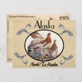 ヴィンテージルックオールドポストカードアラスカ州 ポストカード (正面/裏面)