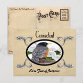 ヴィンテージルックオールドポストカードコネチカット ポストカード (正面/裏面)