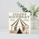 ヴィンテージルックカスタム誕生日招待状 招待状 (スタンド正面)