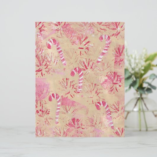 ヴィンテージルックキャンディキャンズクリスマスクラップブック紙 (スタンド正面)