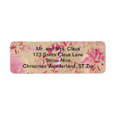 ヴィンテージルックキャンディーケーンクリスマス住所 シール (正面)