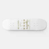 ヴィンテージルックココナッツパーム結婚ツリーズゲストブック スケートボード (横)