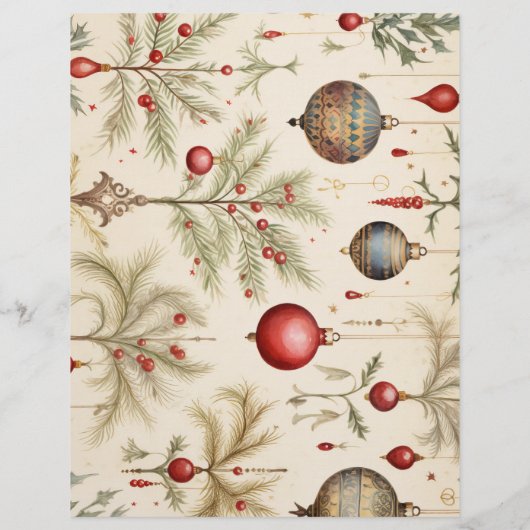 ヴィンテージルックコンテンポラリークリスマスイラスト (裏面)