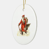 ヴィンテージルックサンタクロースホリデイオーナメント セラミックオーナメント (左)