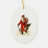 ヴィンテージルックサンタクロースホリデイオーナメント セラミックオーナメント (裏面)