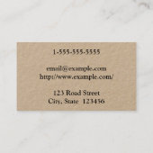 ヴィンテージルックシンプルトラベルアドバイザーの名刺 名刺 (裏面)