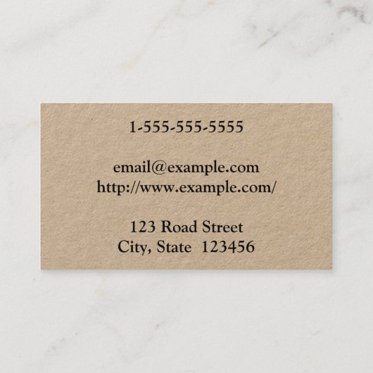 ヴィンテージルックシンプルトラベルアドバイザーの名刺 名刺 (裏面)