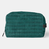 ヴィンテージルックティール(緑がかった色)ハーレクインモノグラム ドップキット (裏面)