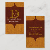 ヴィンテージルックテモノグラムのクスチャ 名刺 (正面/裏面)