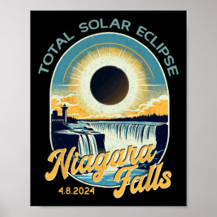 ヴィンテージルックトータル太陽のEclipseナイアガラ秋 ポスター