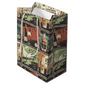 ヴィンテージルックバードリンクタイル ミディアムペーパーバッグ (裏面アングル)