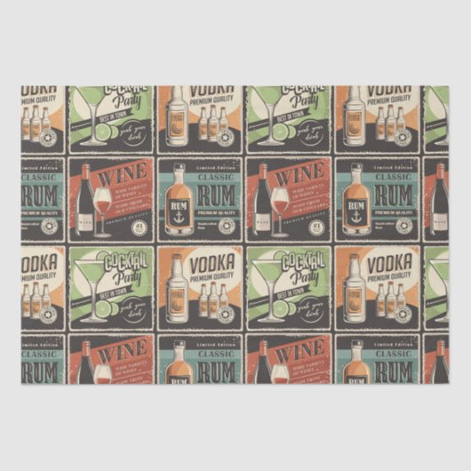 ヴィンテージルックバードリンクタイル 薄葉紙 (正面)