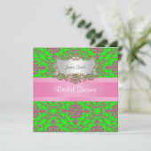 ヴィンテージルックピンクライムグランダマスク#3ブライダルシャワー 招待状 (スタンド正面)