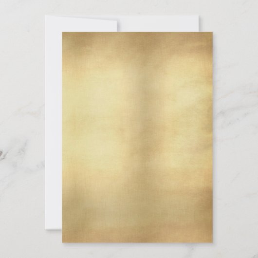 ヴィンテージルックピーコック羽リハーサルディナー 招待状 (裏面)