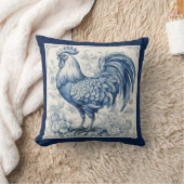 ヴィンテージルックフランスのトイルルースター クッション (ブランケット)