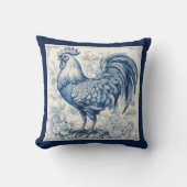 ヴィンテージルックフランスのトイルルースター クッション (正面)