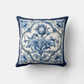 ヴィンテージルックフローラフランスのトイル クッション (裏面)