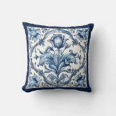 ヴィンテージルックフローラフランスのトイル クッション (正面)