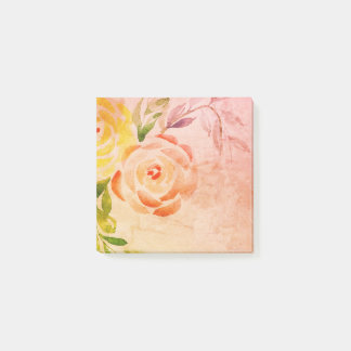 ヴィンテージルックフローラ水の色Post It Notes ポストイット