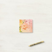 ヴィンテージルックフローラ水の色Post It Notes ポストイット (デスク上)