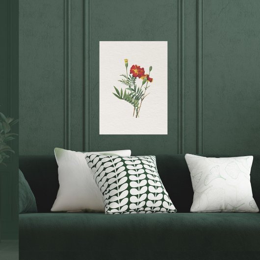 ヴィンテージルックボタニカルマリゴールド ポスター