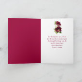 ヴィンテージルックレッドローゼフラワーマママママザーズデイ カード (内部)