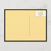 ヴィンテージルックロック転がと音楽のテーマ結婚の インビテーションポストカード (裏面)